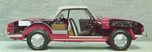 Компоновочные решения Type 34 в пользу практичности: одно место для багажа в передней части кузова, одно - в задней и дополнительное - за спинкой заднего сиденья.